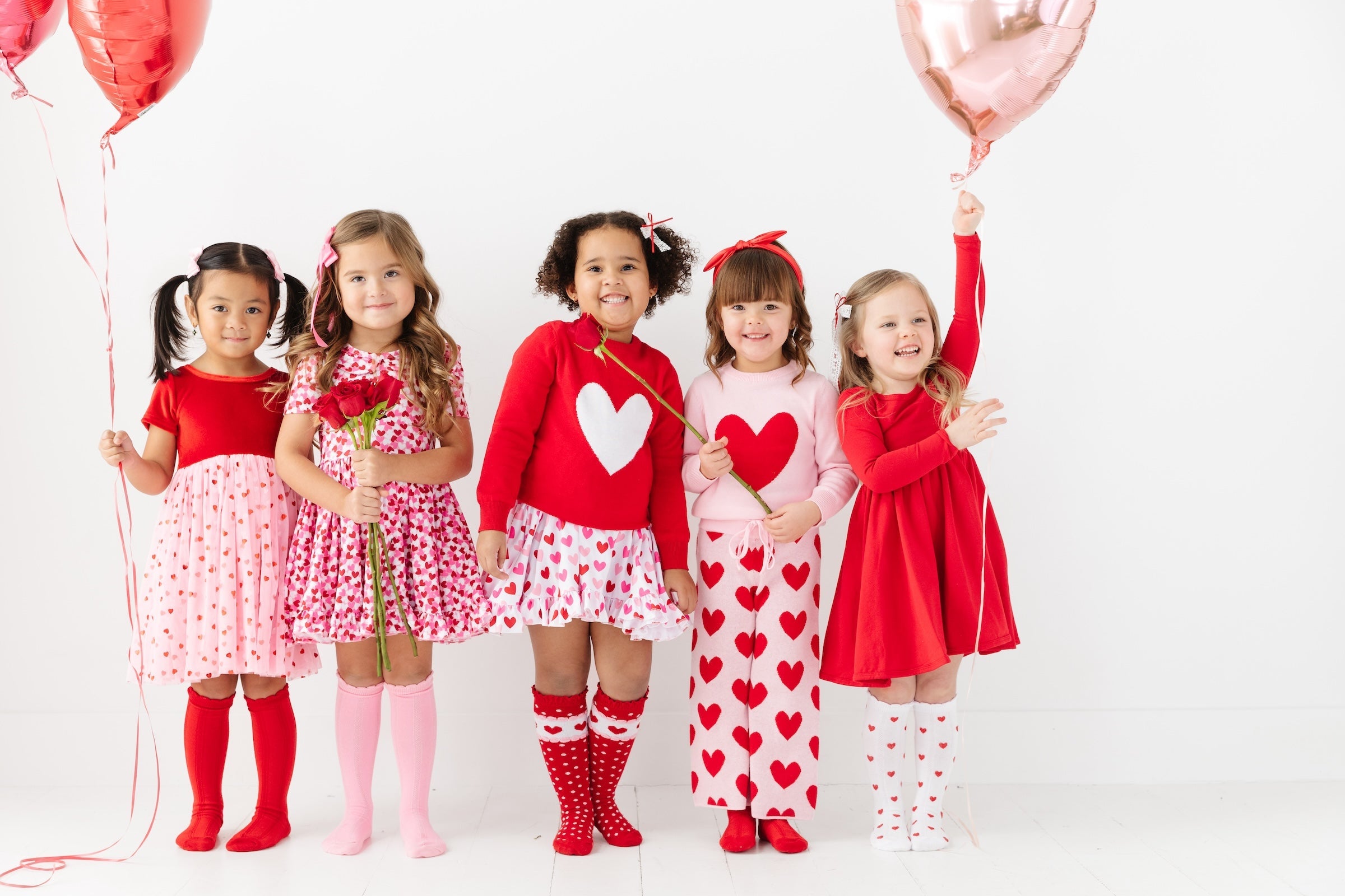 Girls Valentine's Day Twirl Dresses, Knee Highs, Bows & more! Little Stocking Company Girls Valentine's Day Twirl Dresses, Knee Highs, Bows & more! Little Stocking Company