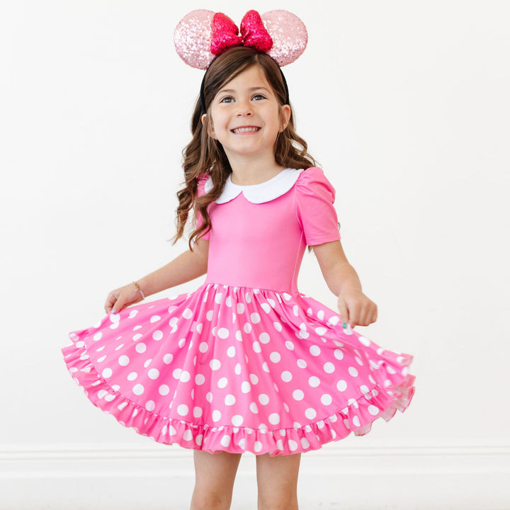 pink minnie dress for little girls trip to disneyland