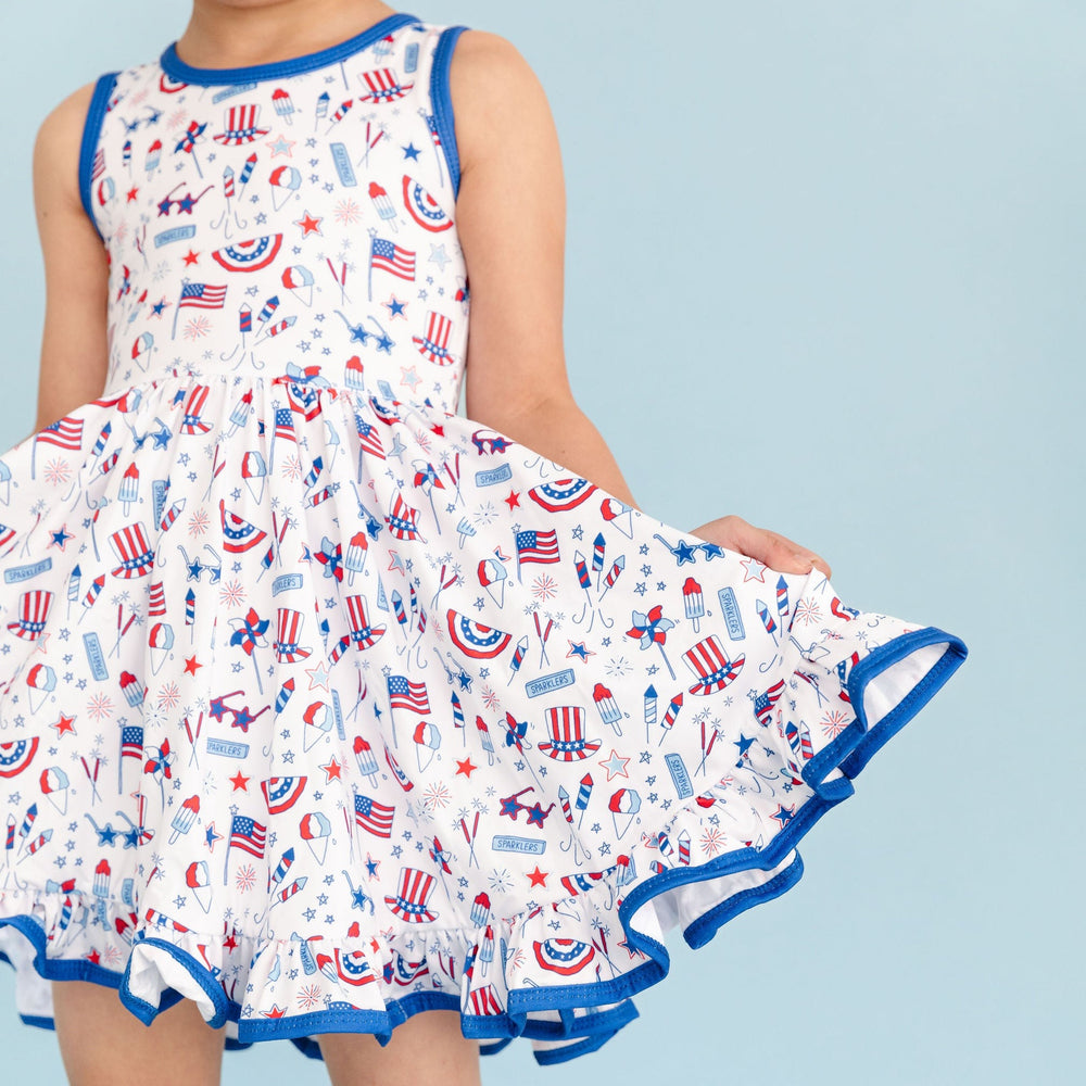 4th of july inspired summer dress for little girls