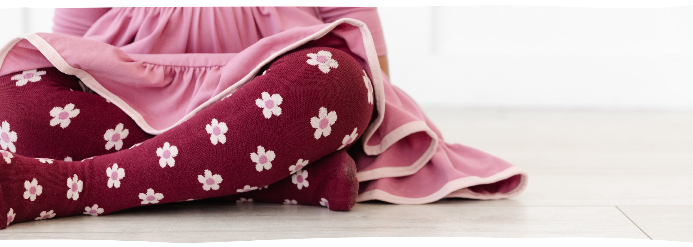 floral pattern tights for babies, toddlers and girls