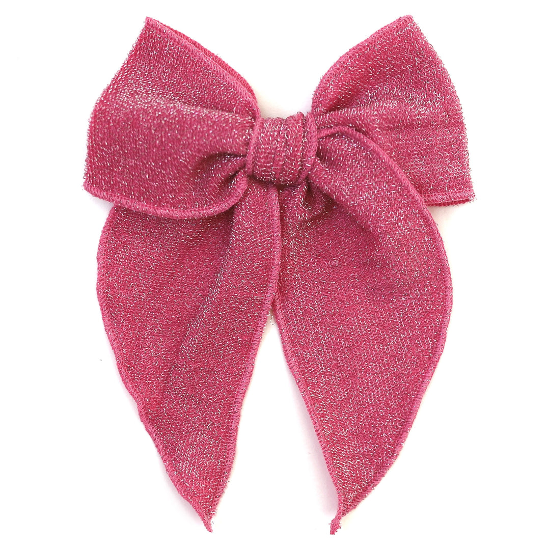 sparkly pink girls hair bow