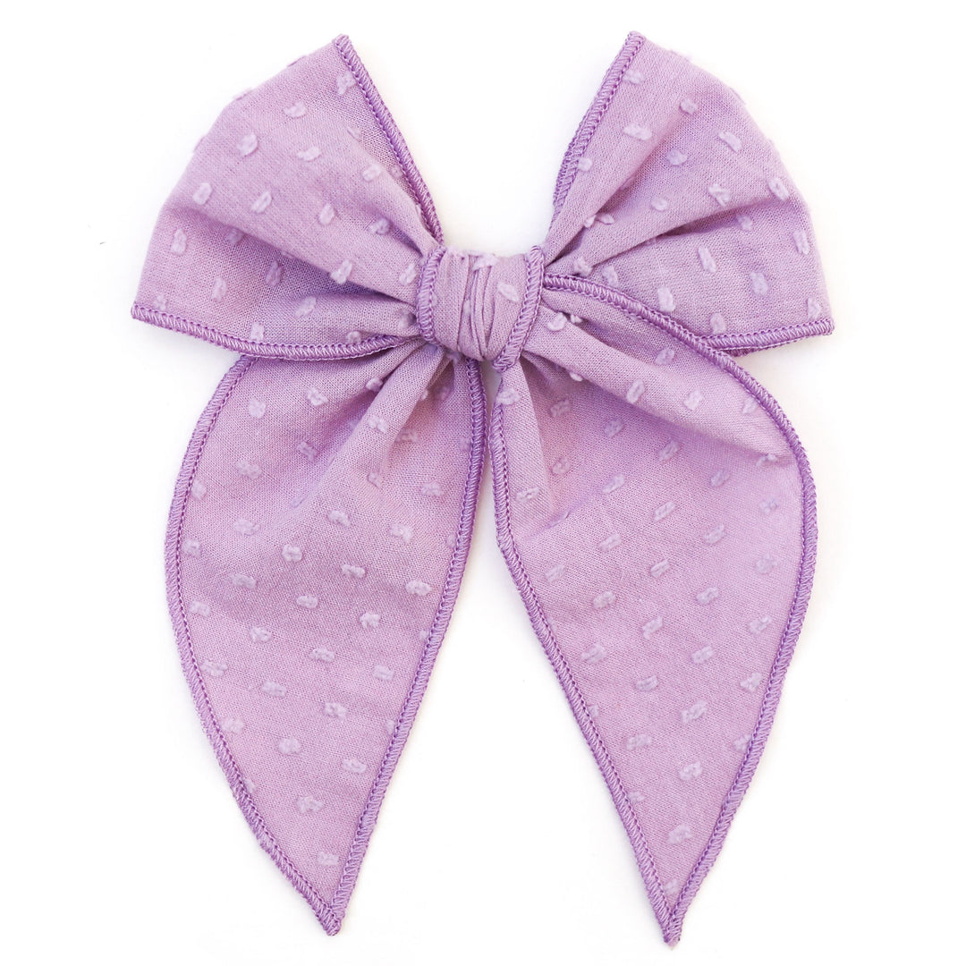 light purple dot girls hair bow