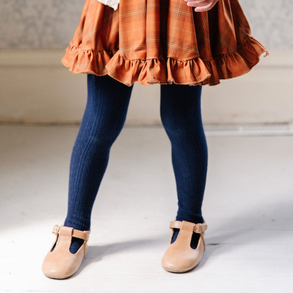 navy cable knit tights