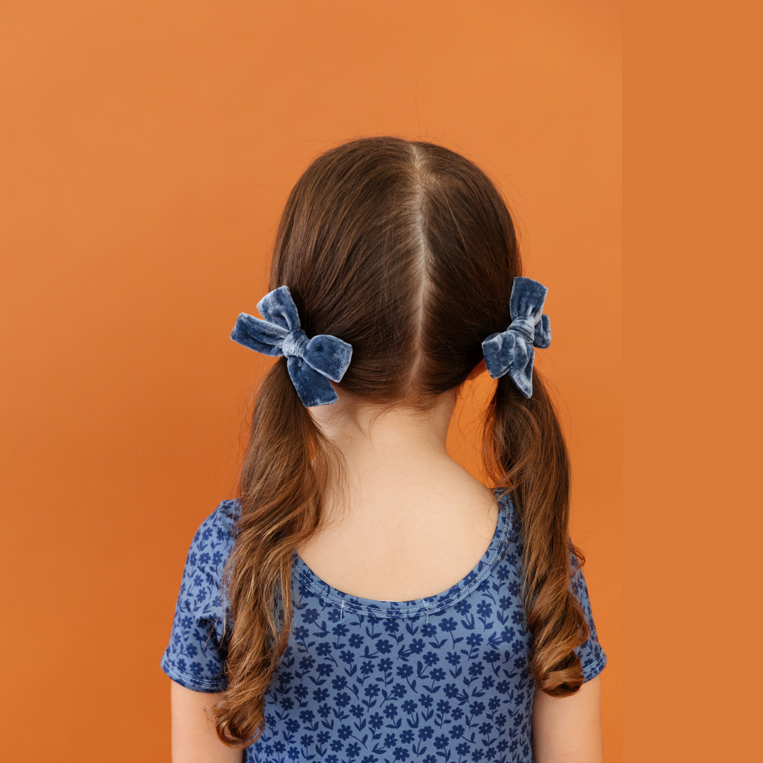 Velvet Pigtail Bows