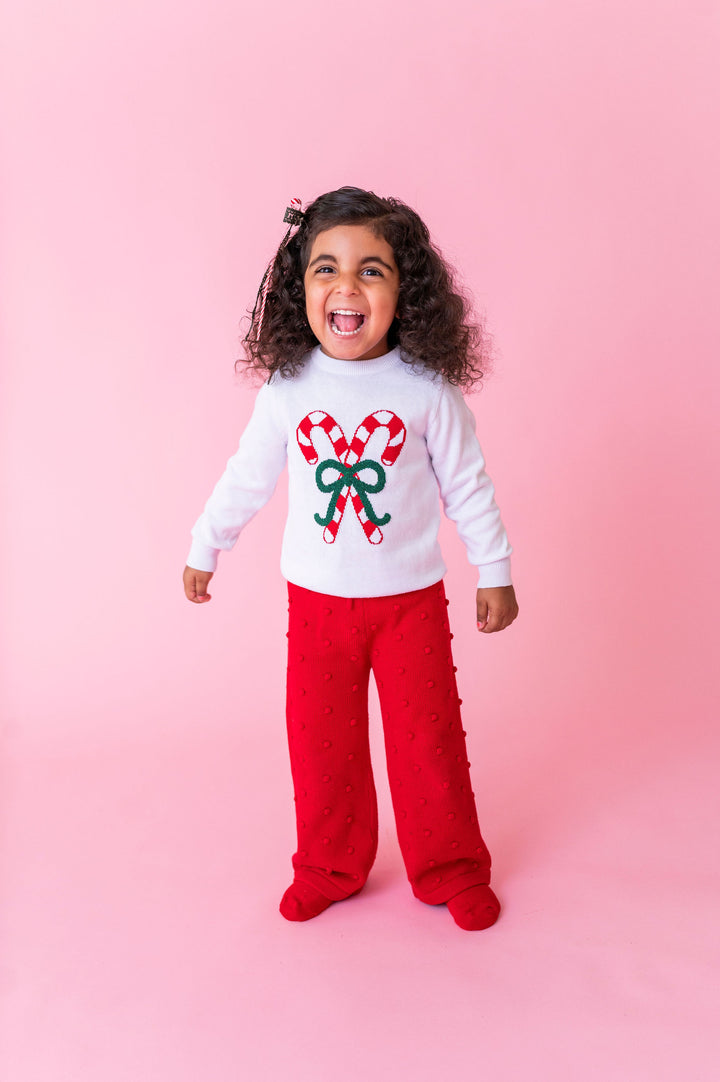 Bubble Sweater Pants - Bright Red