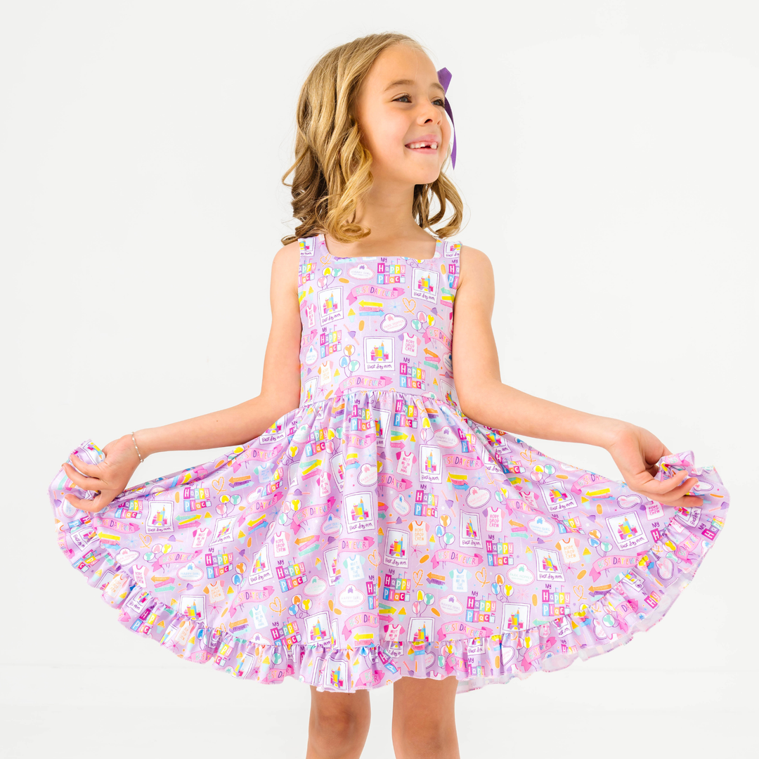 cute picture day dresses Girls' Best Day Ever Dress in Purple 7