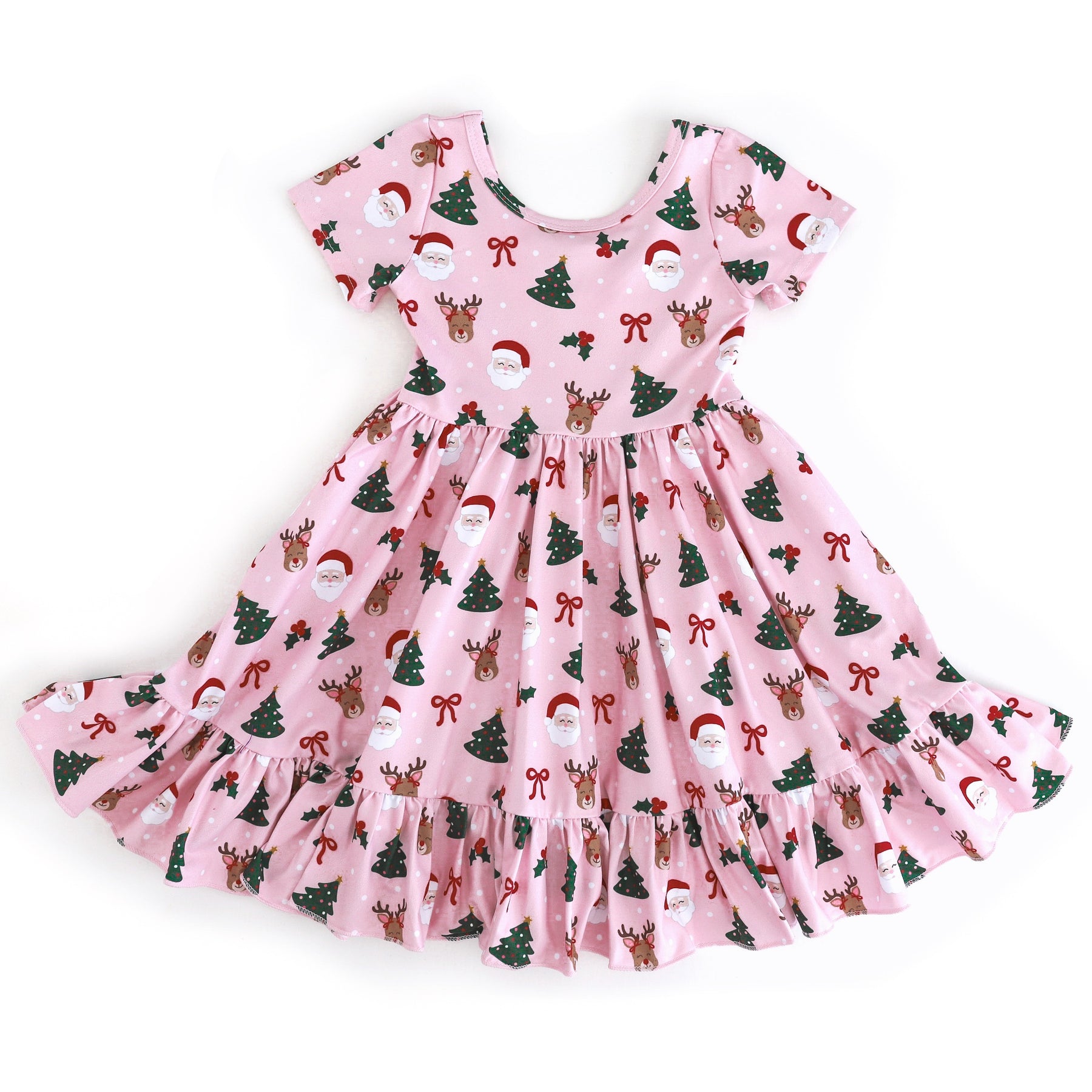 Girls' Christmas Party Twirl Dress – Little Stocking Company Girls' Christmas Party Twirl Dress – Little Stocking Company