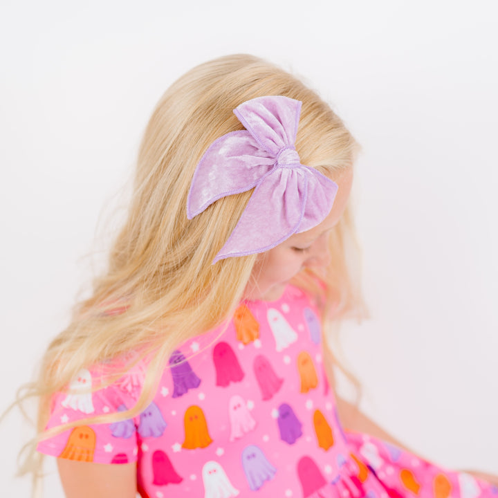 Party Girl Bow - Wisteria Velvet