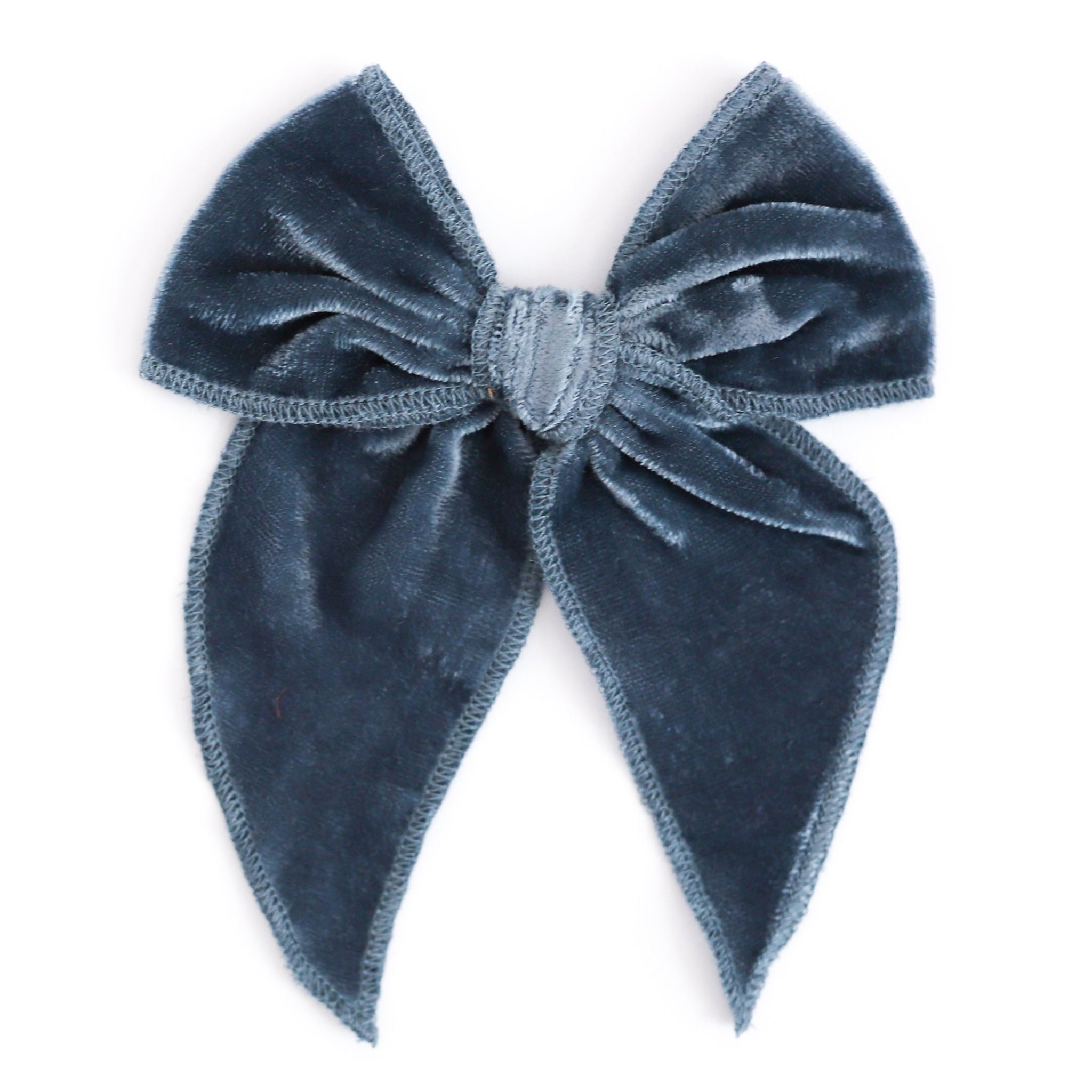 Party Girl Bow - Denim Velvet