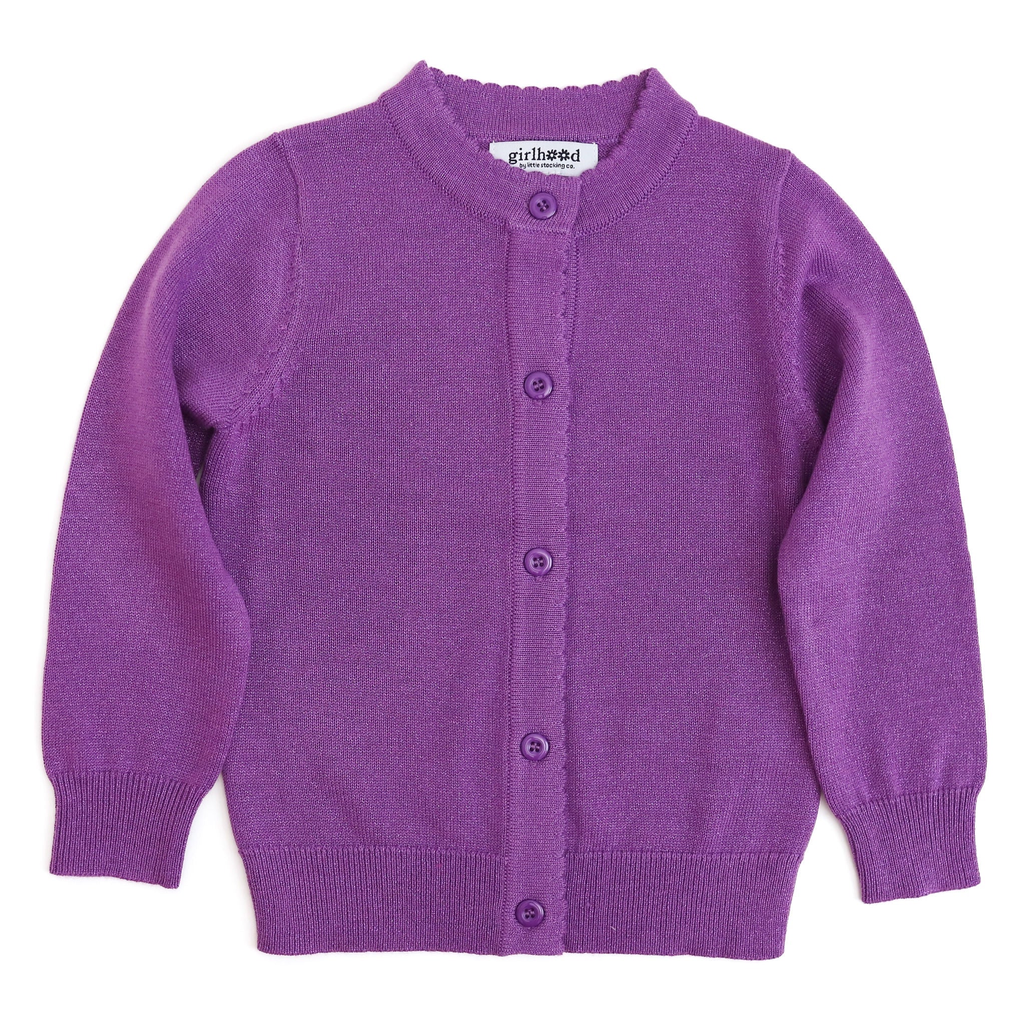 Sparkle Knit Cardigan - Purple