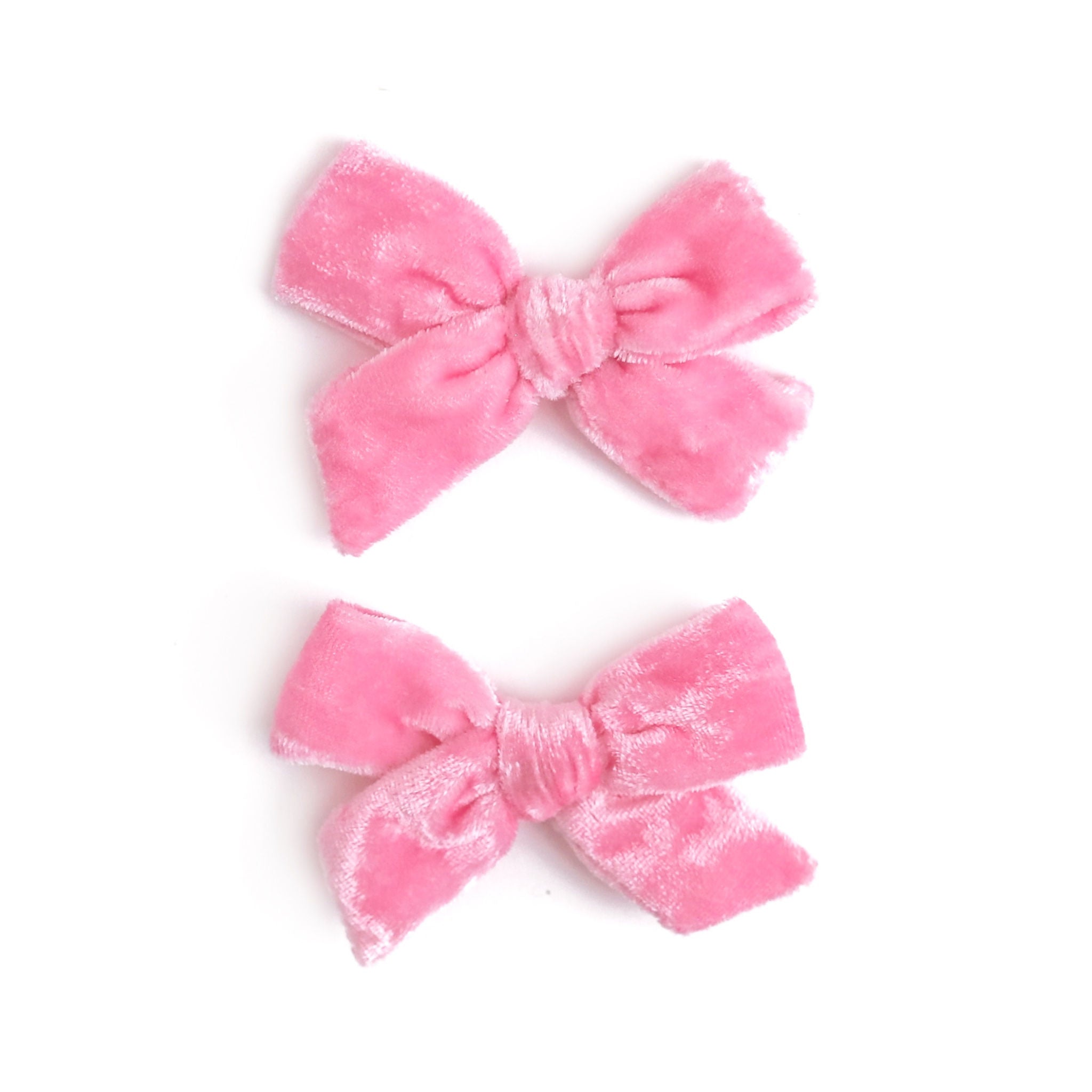 Pigtail Bows - Taffy Velvet