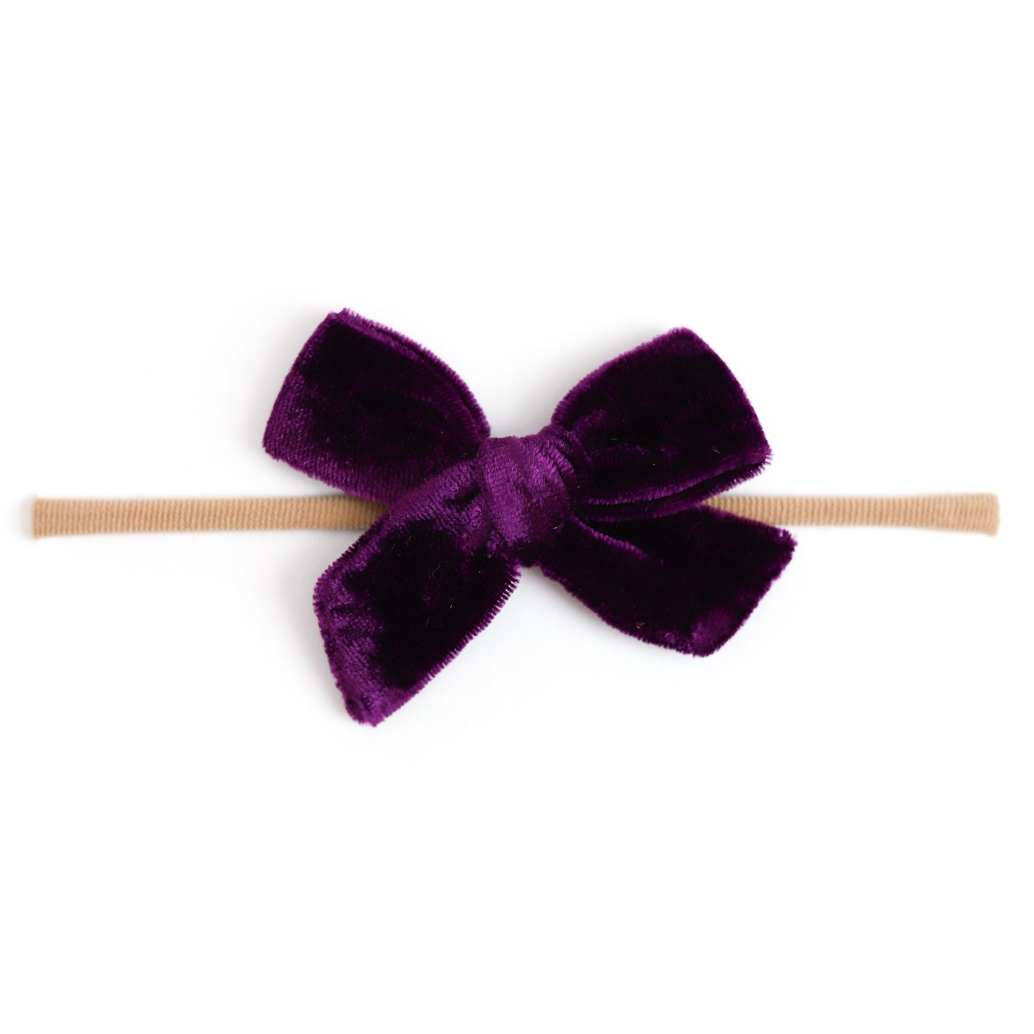 Baby Bow - Dark Purple Velvet