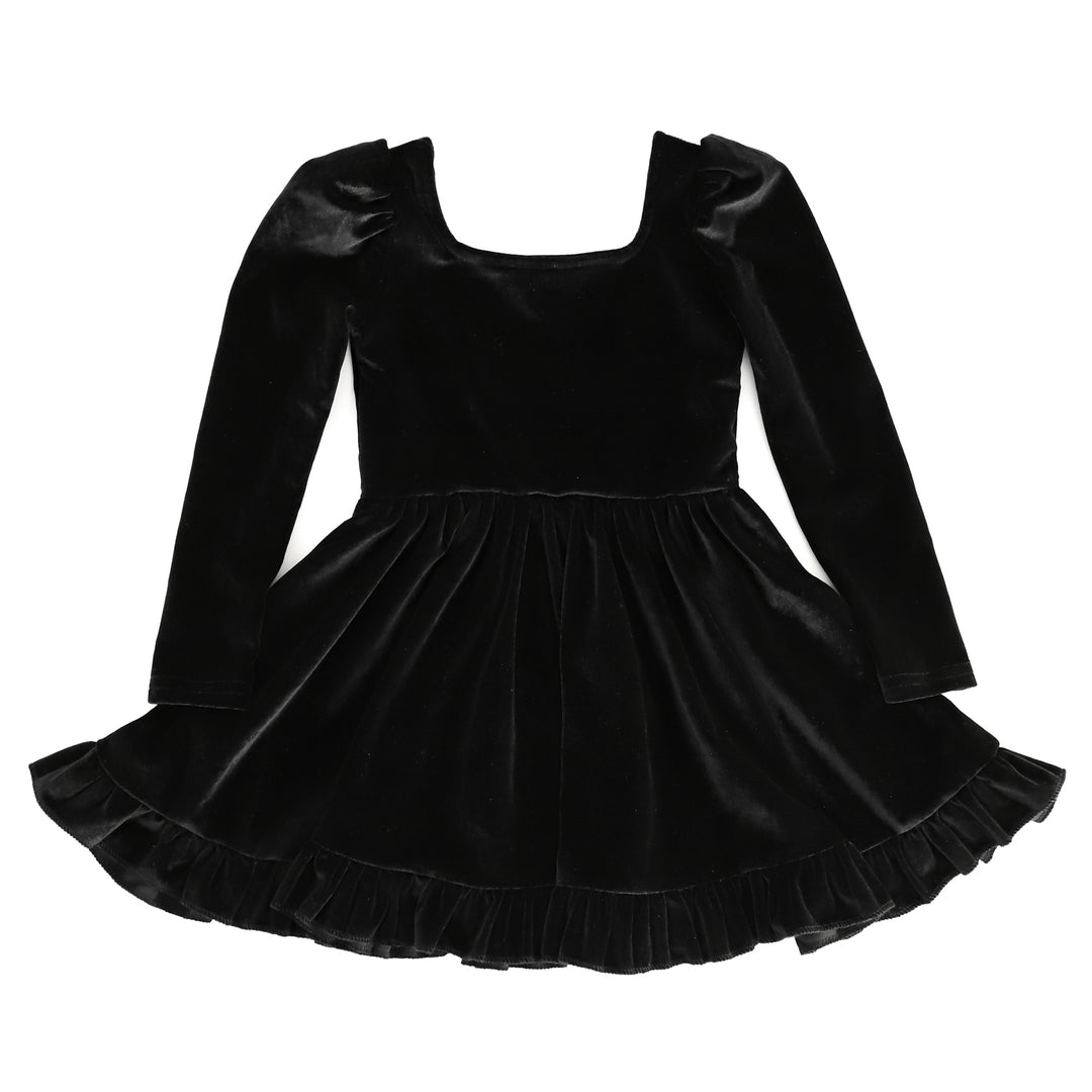 Black Velvet Mod Twirl Dress