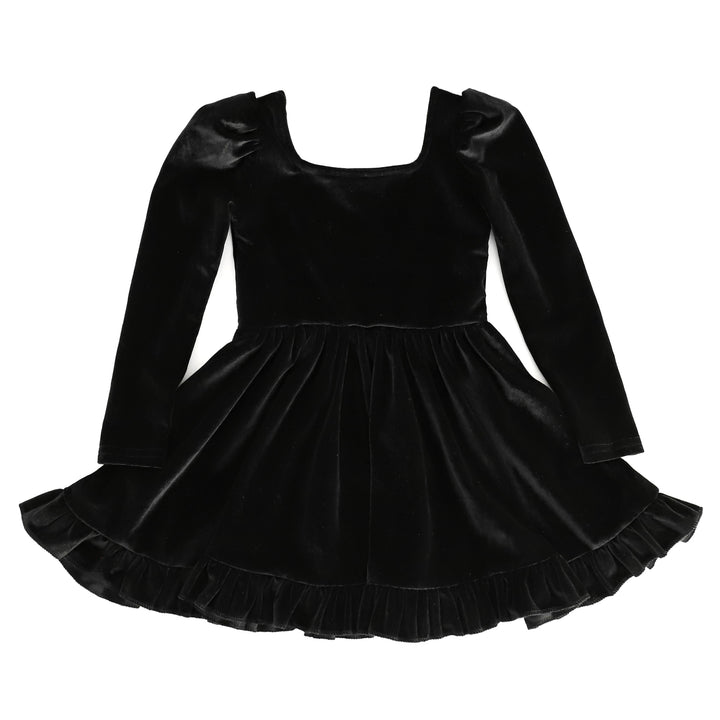 Black Velvet Mod Twirl Dress