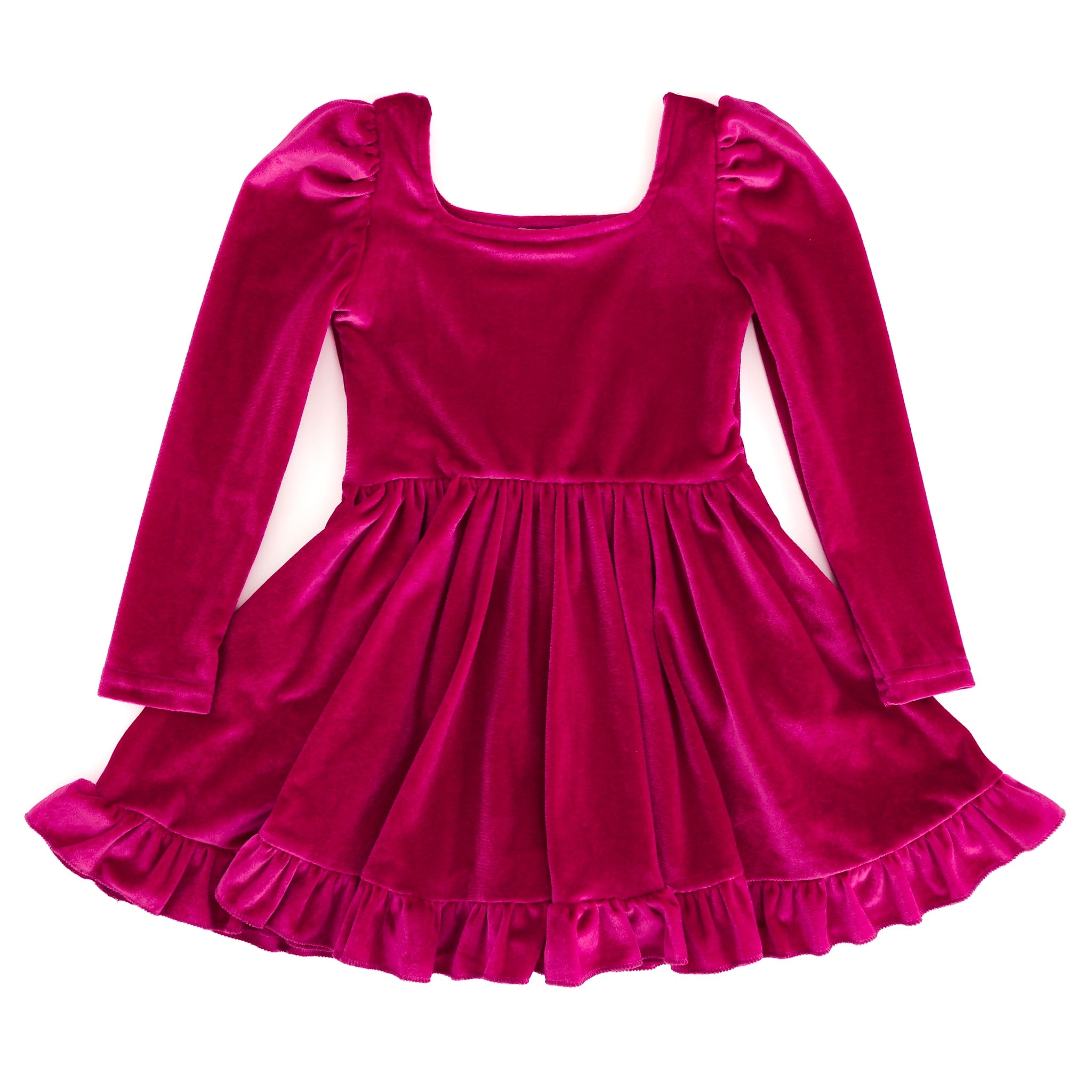 Party Pink Velvet Mod Twirl Dress