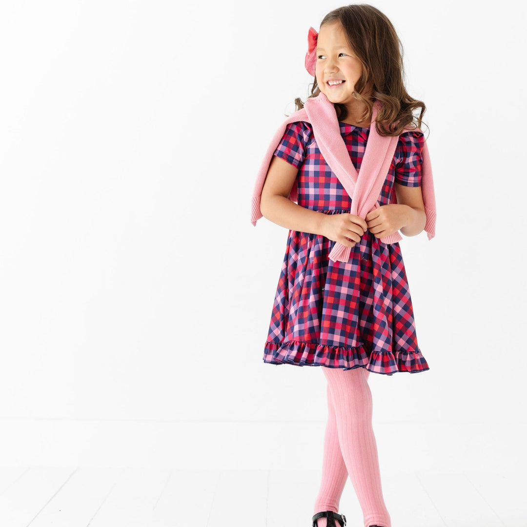 Classic Plaid Twirl Dress