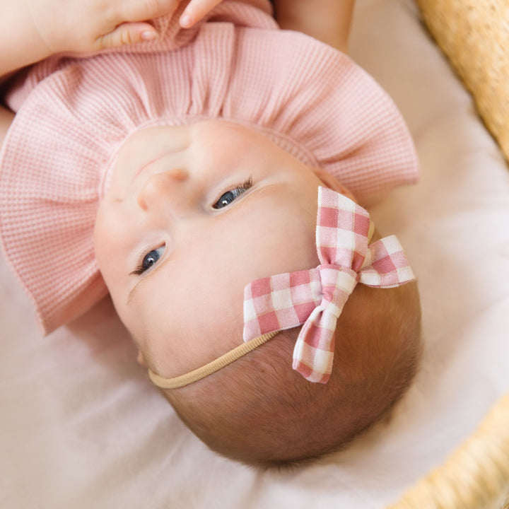 Baby Bow - Pink Gingham