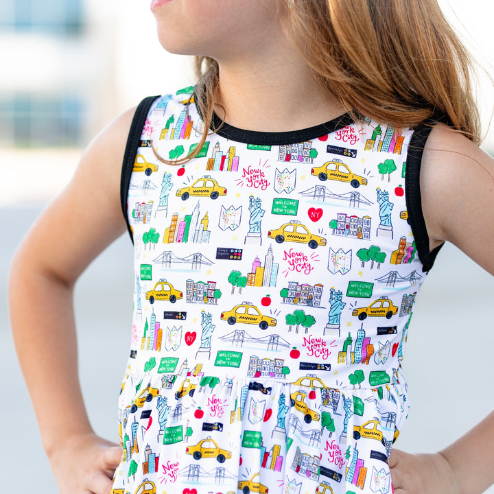 detail image of girls new york inspired tank dress