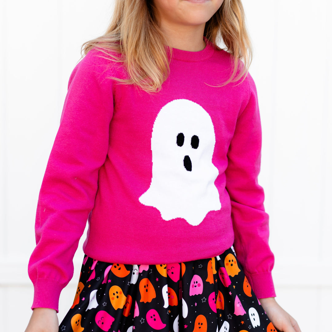 Ghost Pullover Sweater - Party Pink