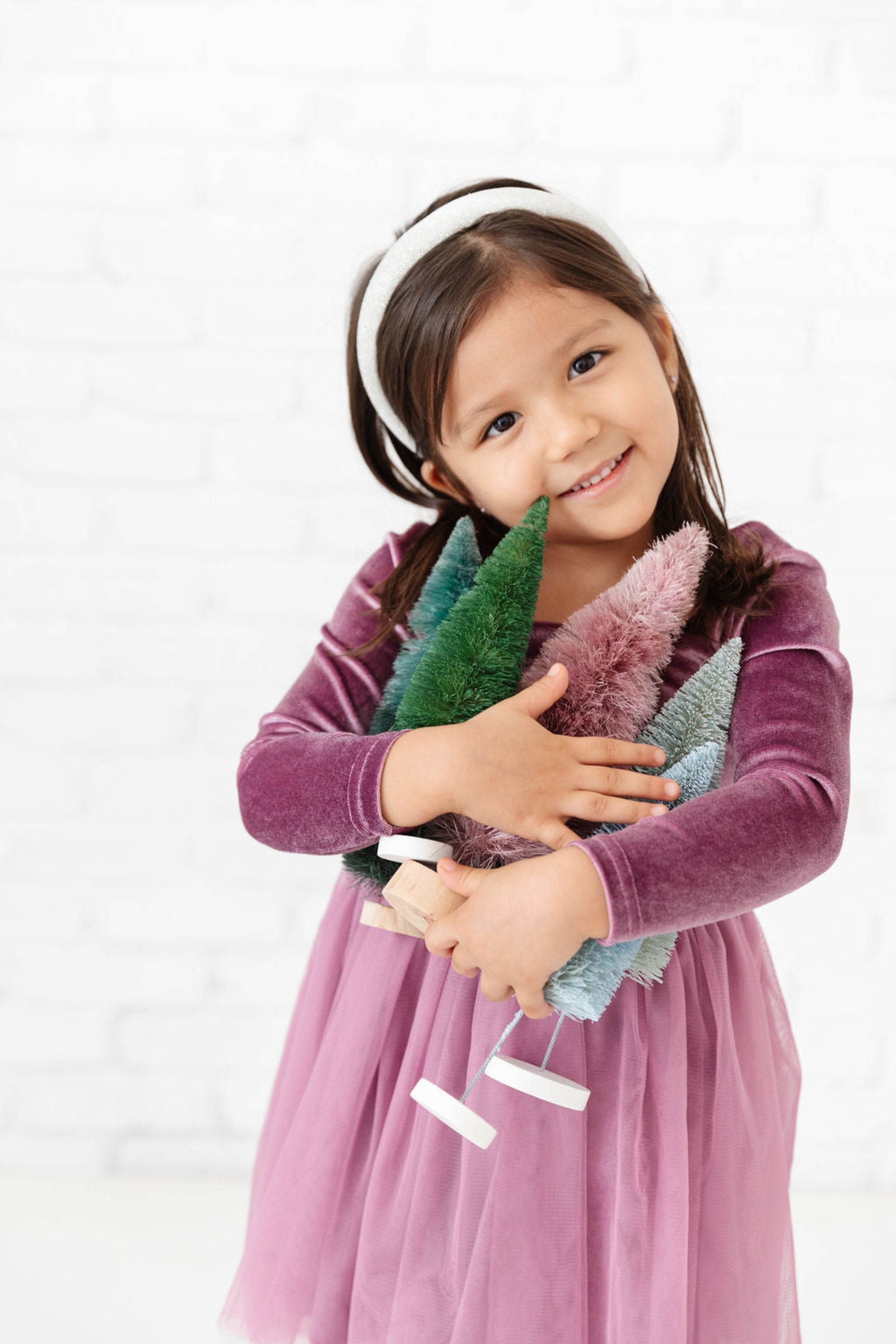 girls purple velvet and tulle holiday dress