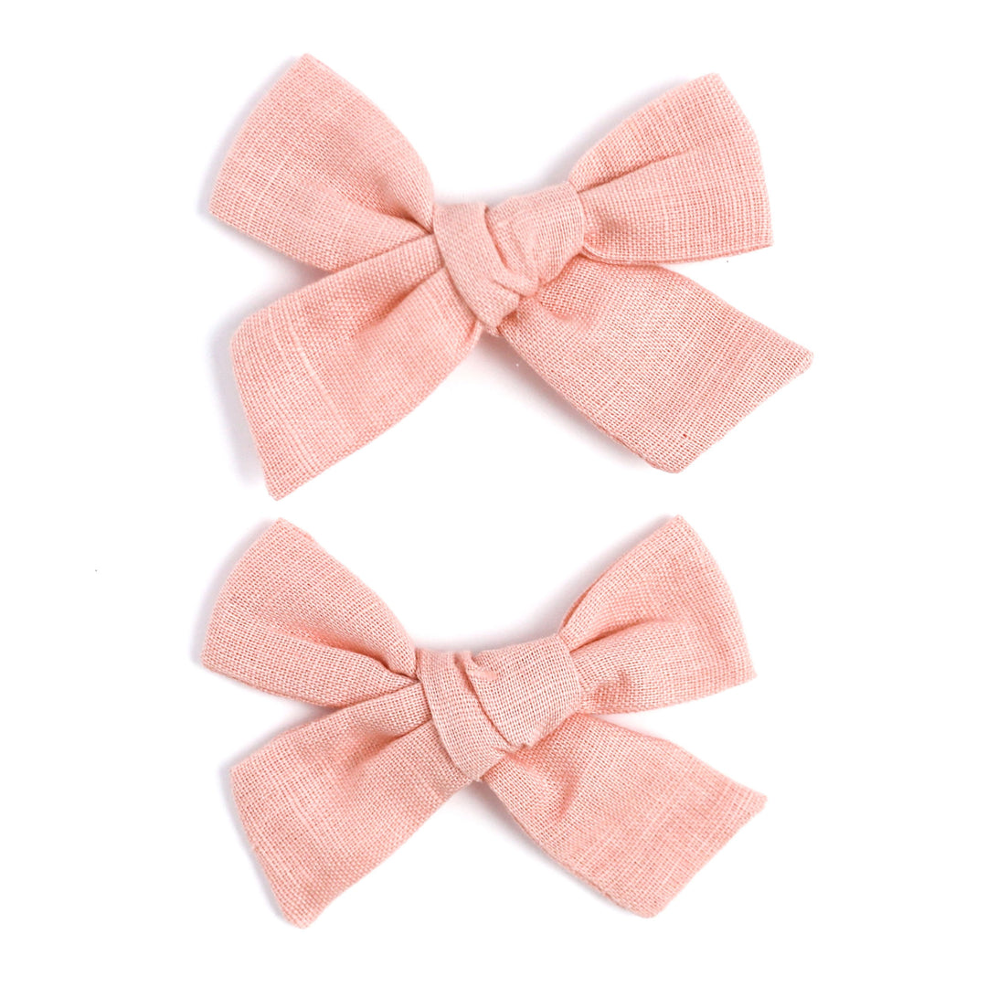 ballet pink pigtail bows