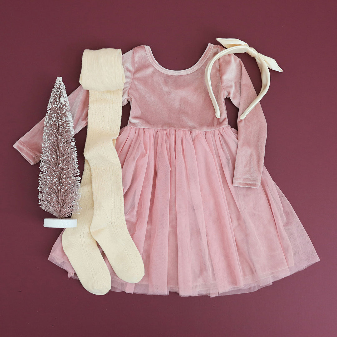 girls pink christmas party dress