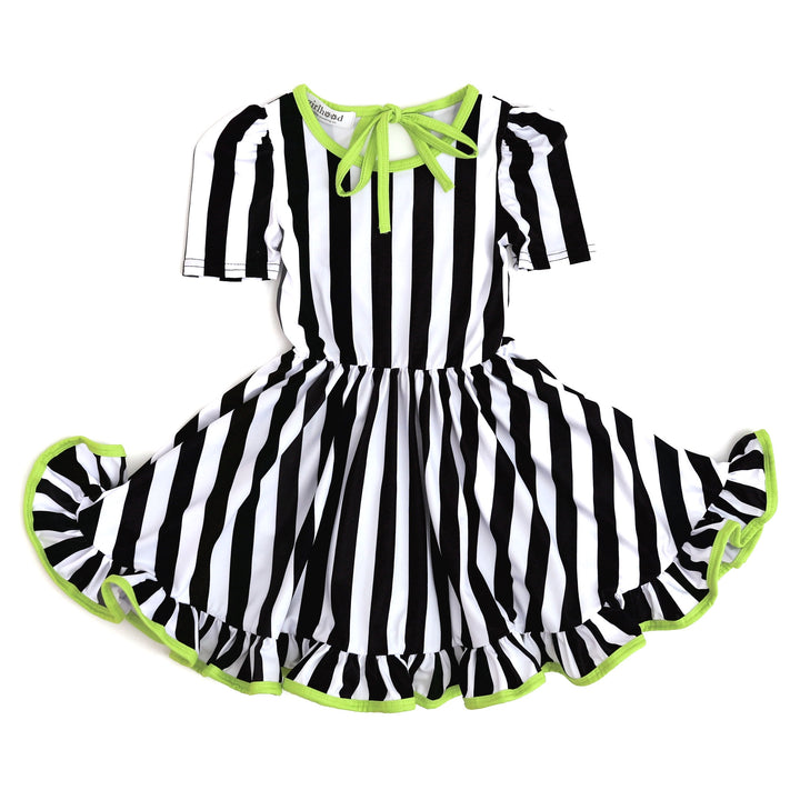 girls' beetlejuice inspired twirl dress