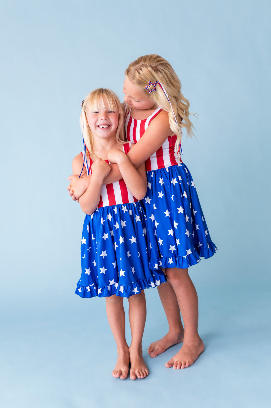 Girls' 4th of July Betsy Flag Twirl Dress Little Stocking Company Girls' 4th of July Betsy Flag Twirl Dress Little Stocking Company