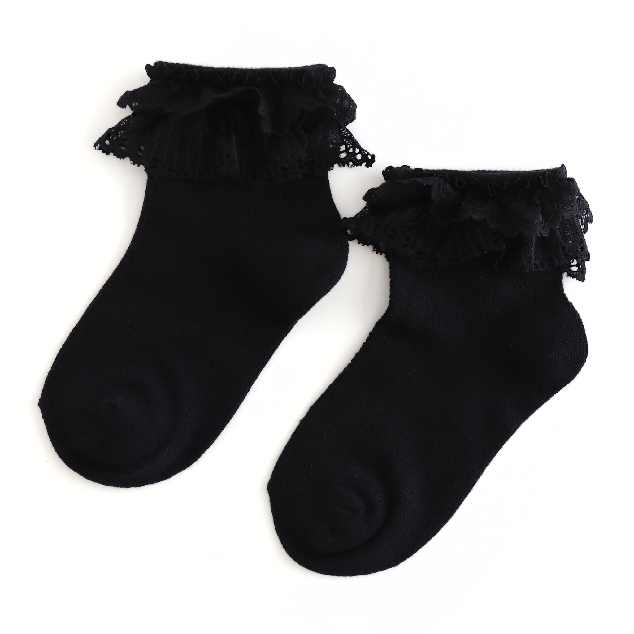 Lace Bobby Socks - Black
