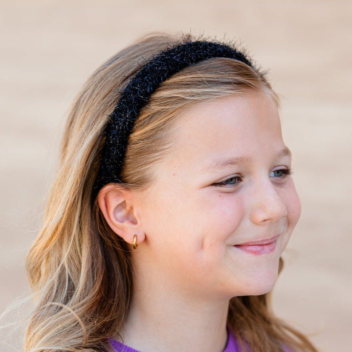 Headband - Black Sparkle Fringe