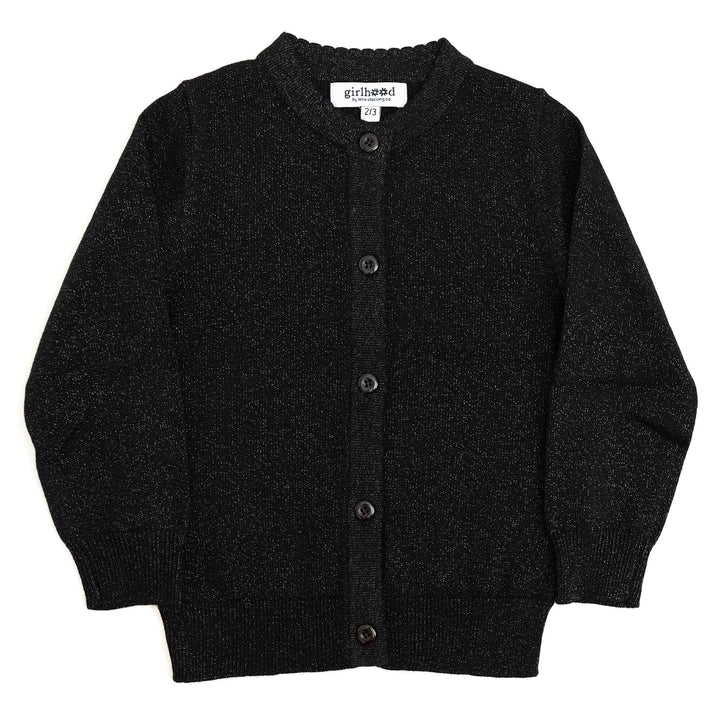 girls' black sparkly cardigan sweater