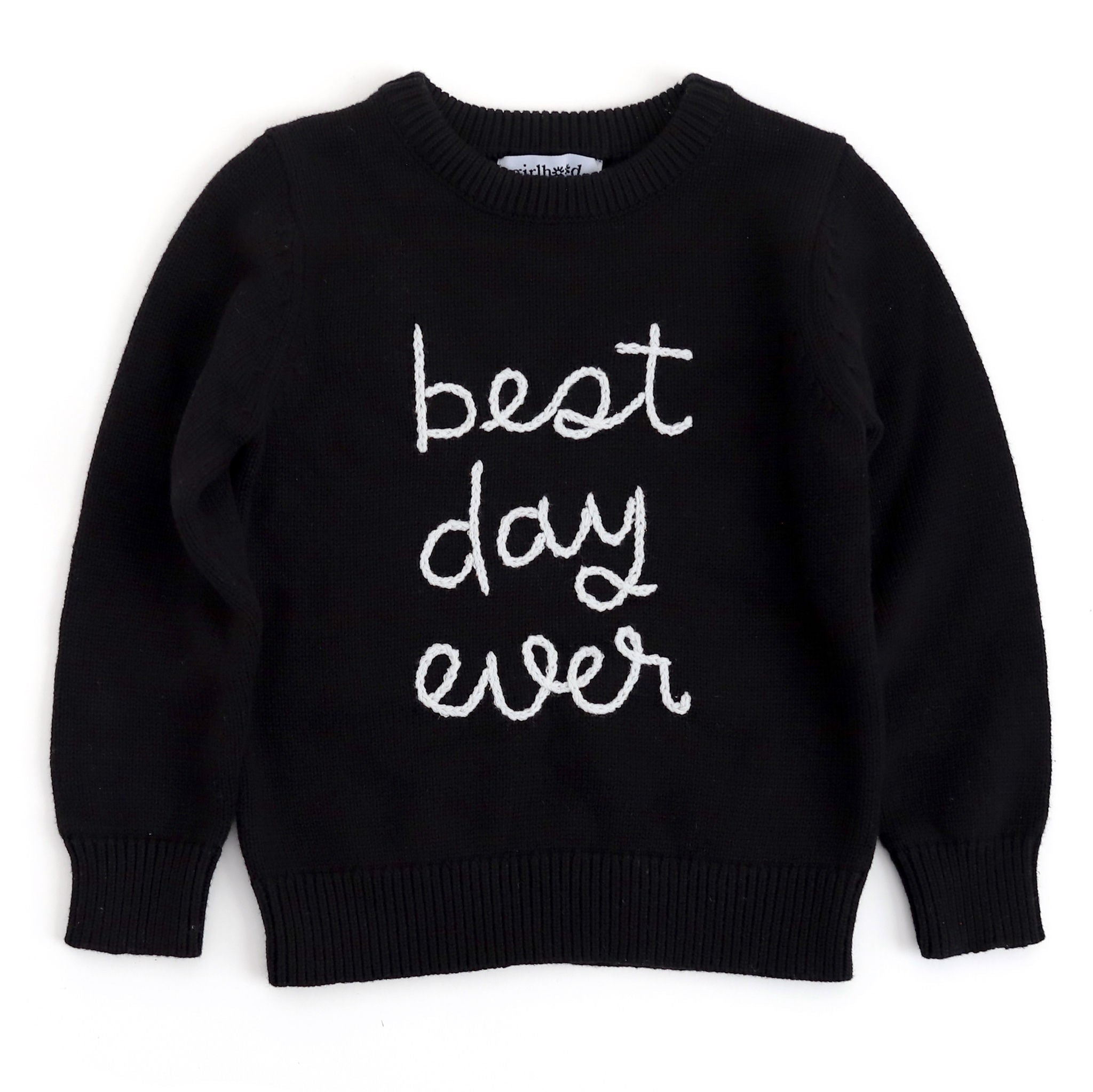 toddler and kids black pullover sweater with 
