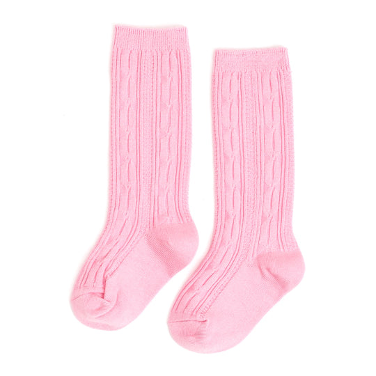 Cable Knit Knee High Socks for Babies, Toddlers + Girls – Little ...