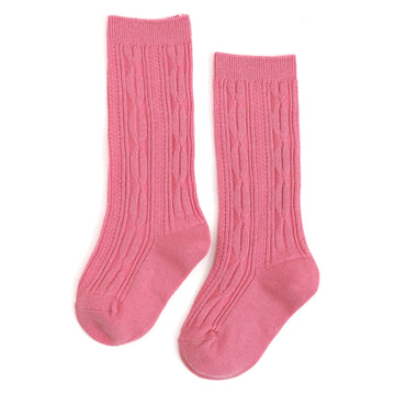 Cable Knit Knee High Socks for Babies, Toddlers + Girls – Little ...