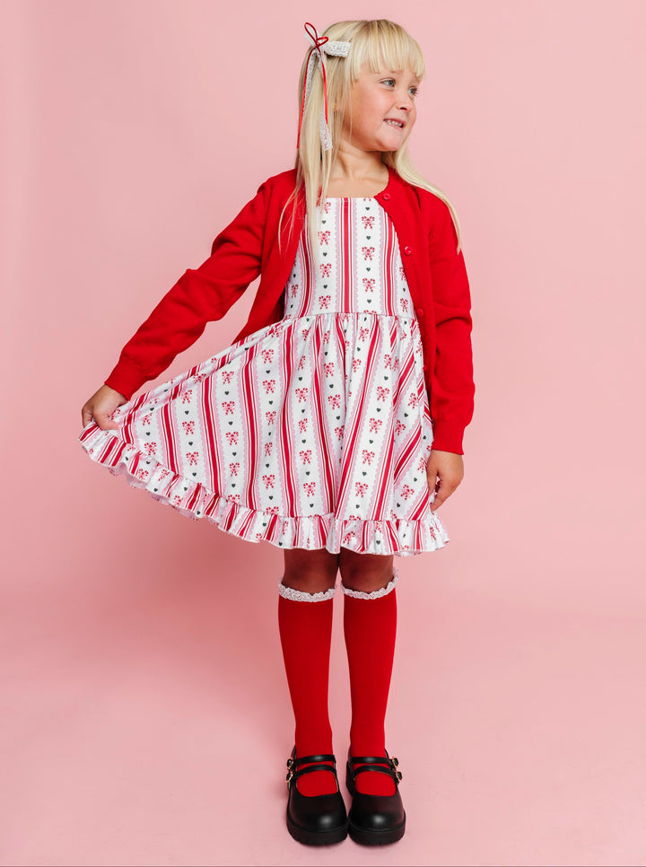 Candy Cane Mod Twirl Dress
