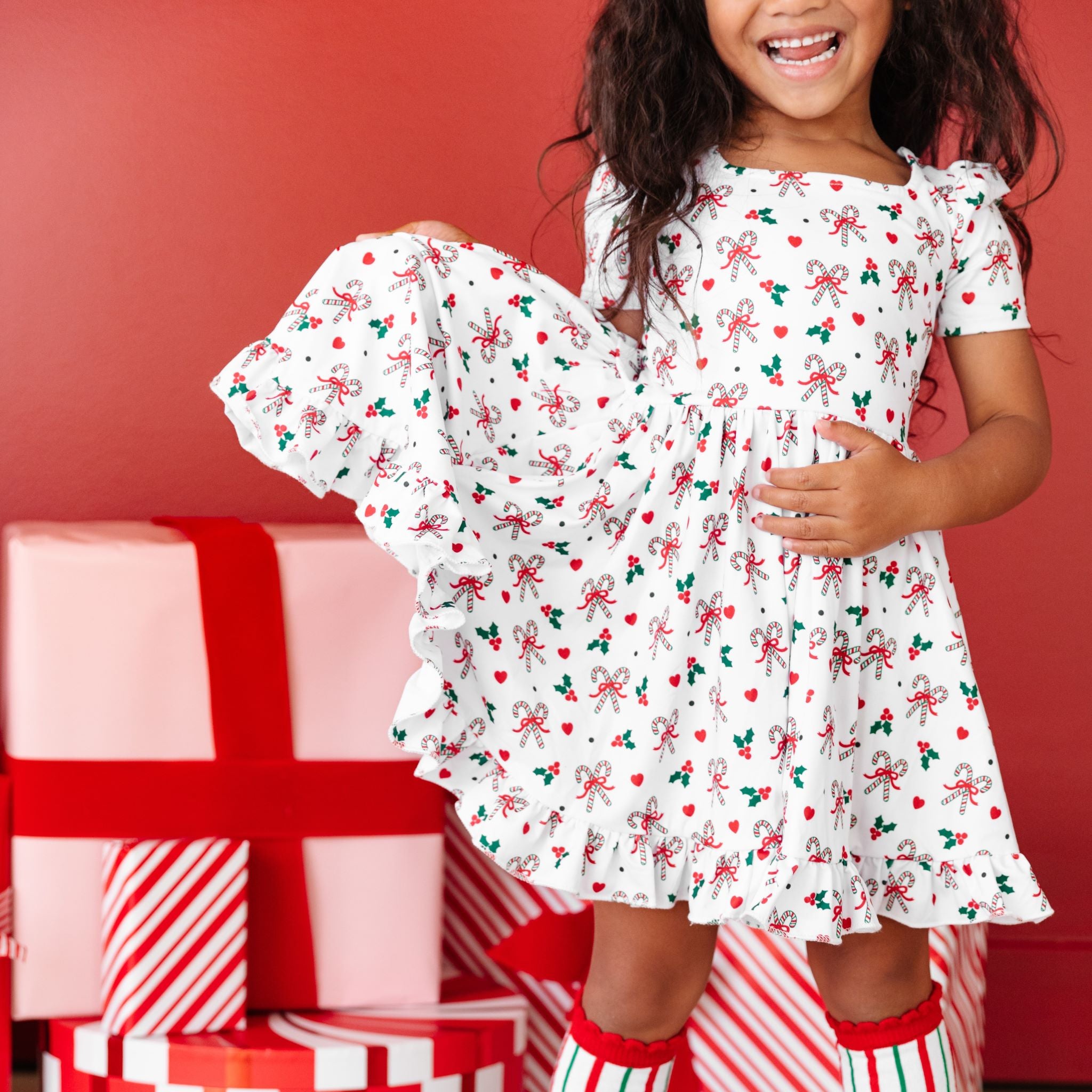 Candy cane striped dress best sale