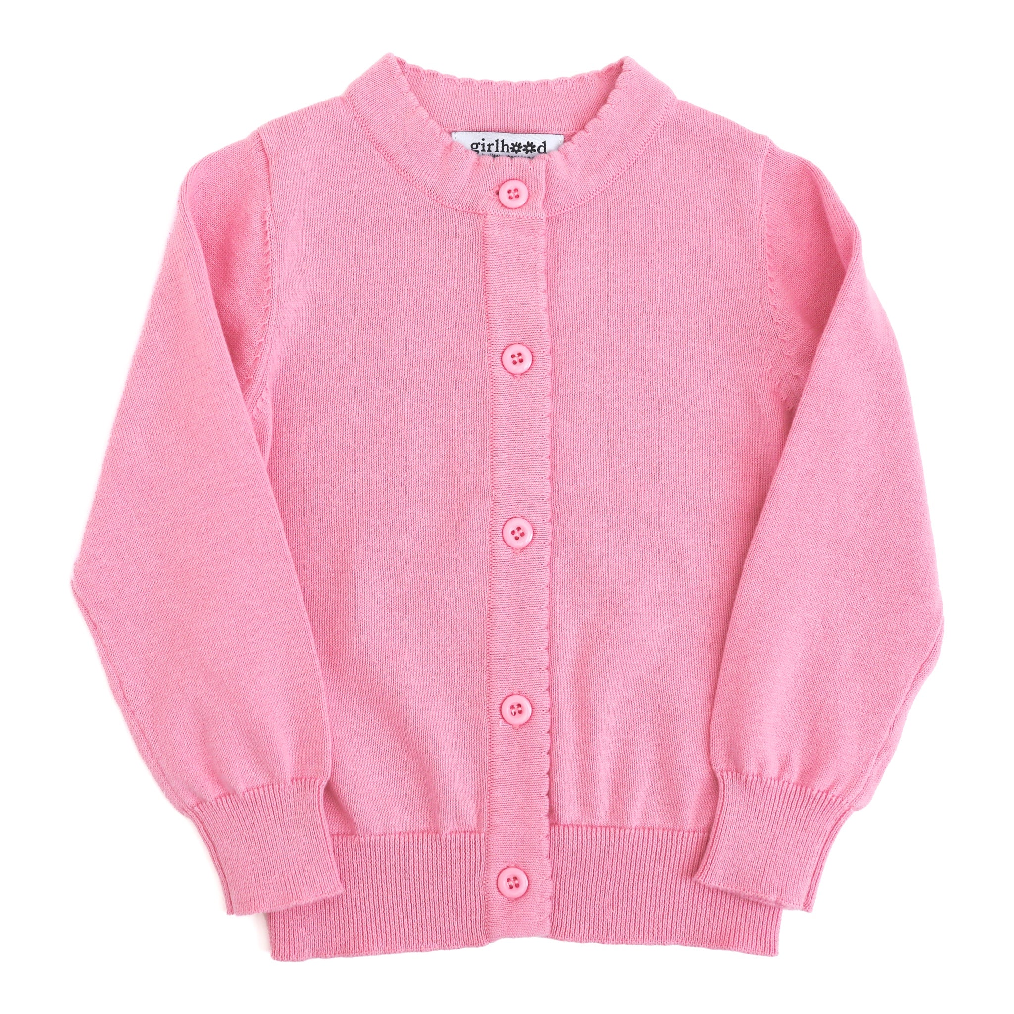 girls candy pink cardigan