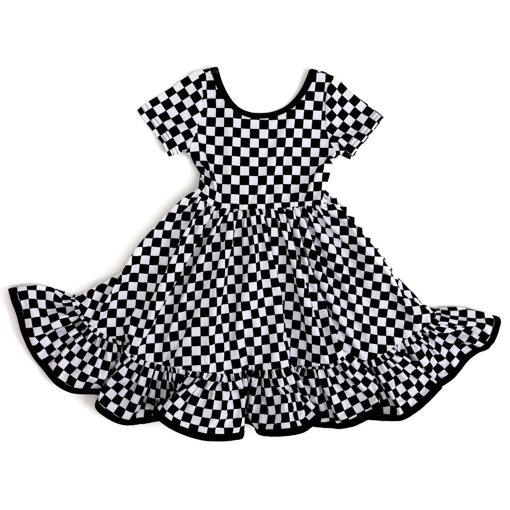 Checkered shops dress