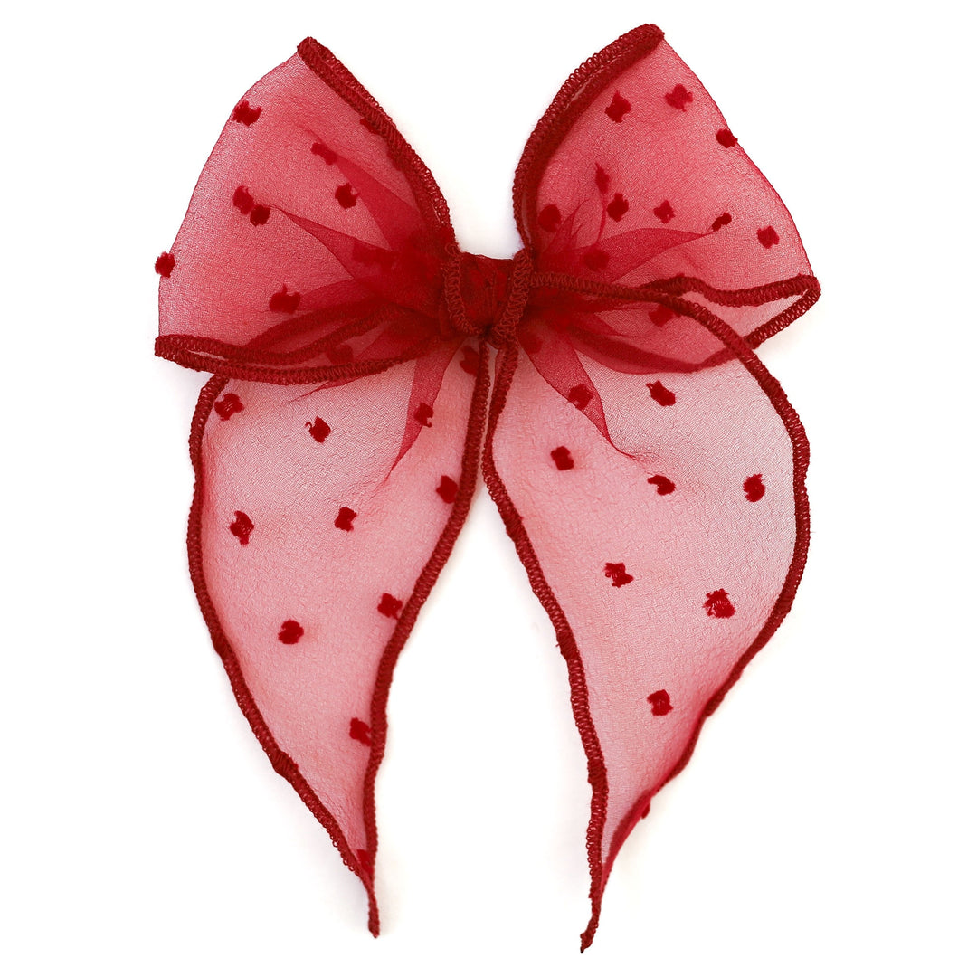 Ribbon Bow Hair Clips 2pc - A New Day™ Pink/Red