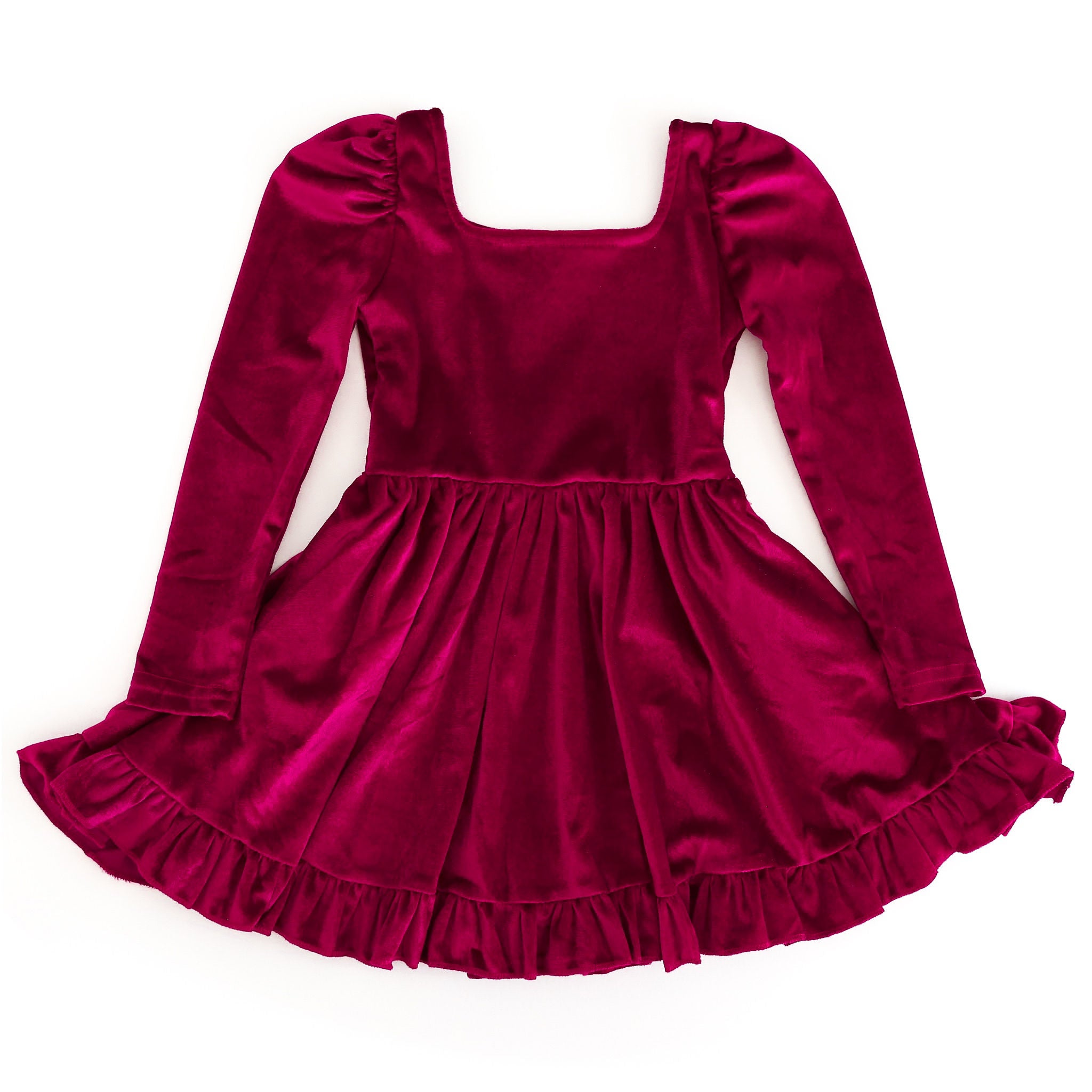 cranberry red velvet dress for girls christmas