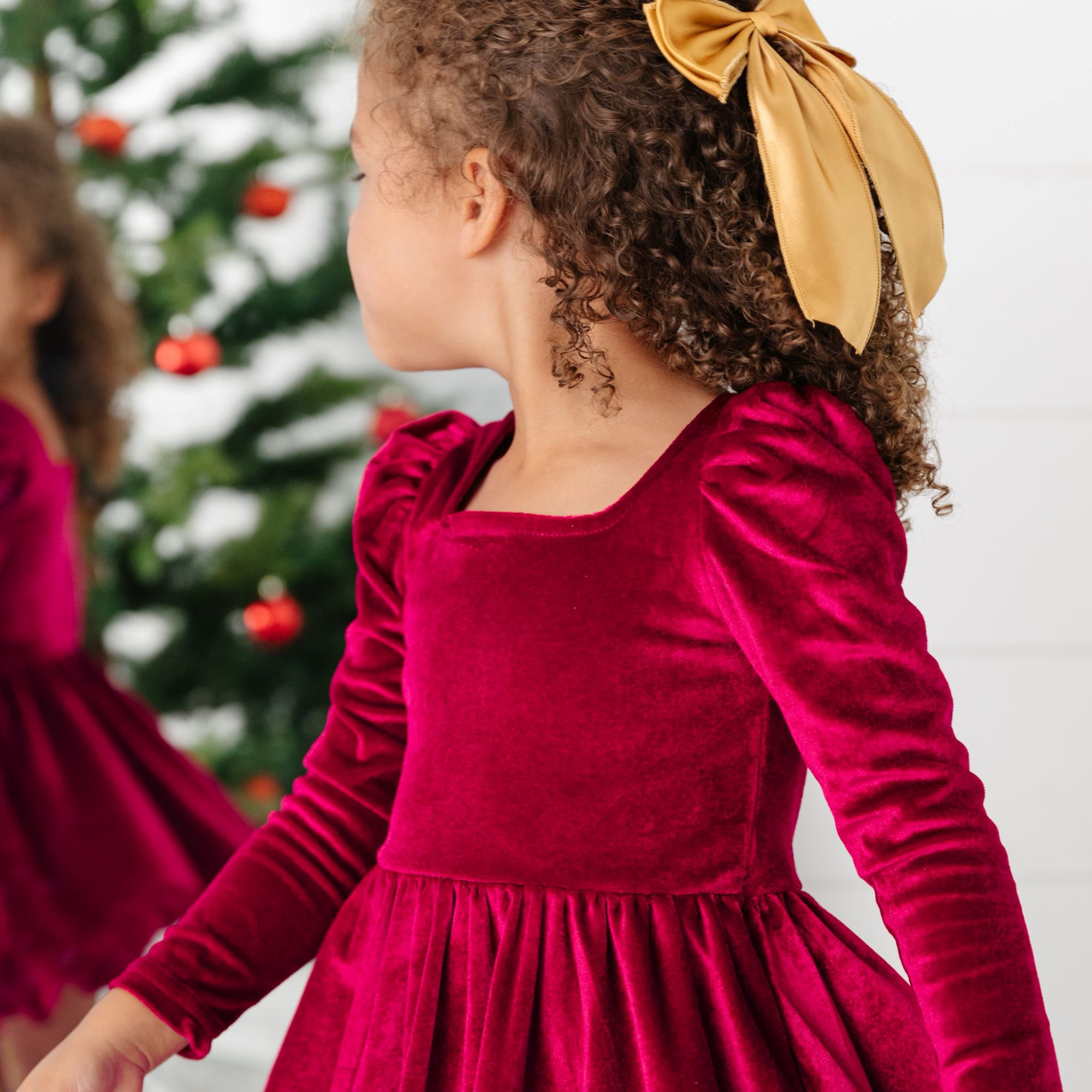 Cranberry Velvet Mod Twirl Dress