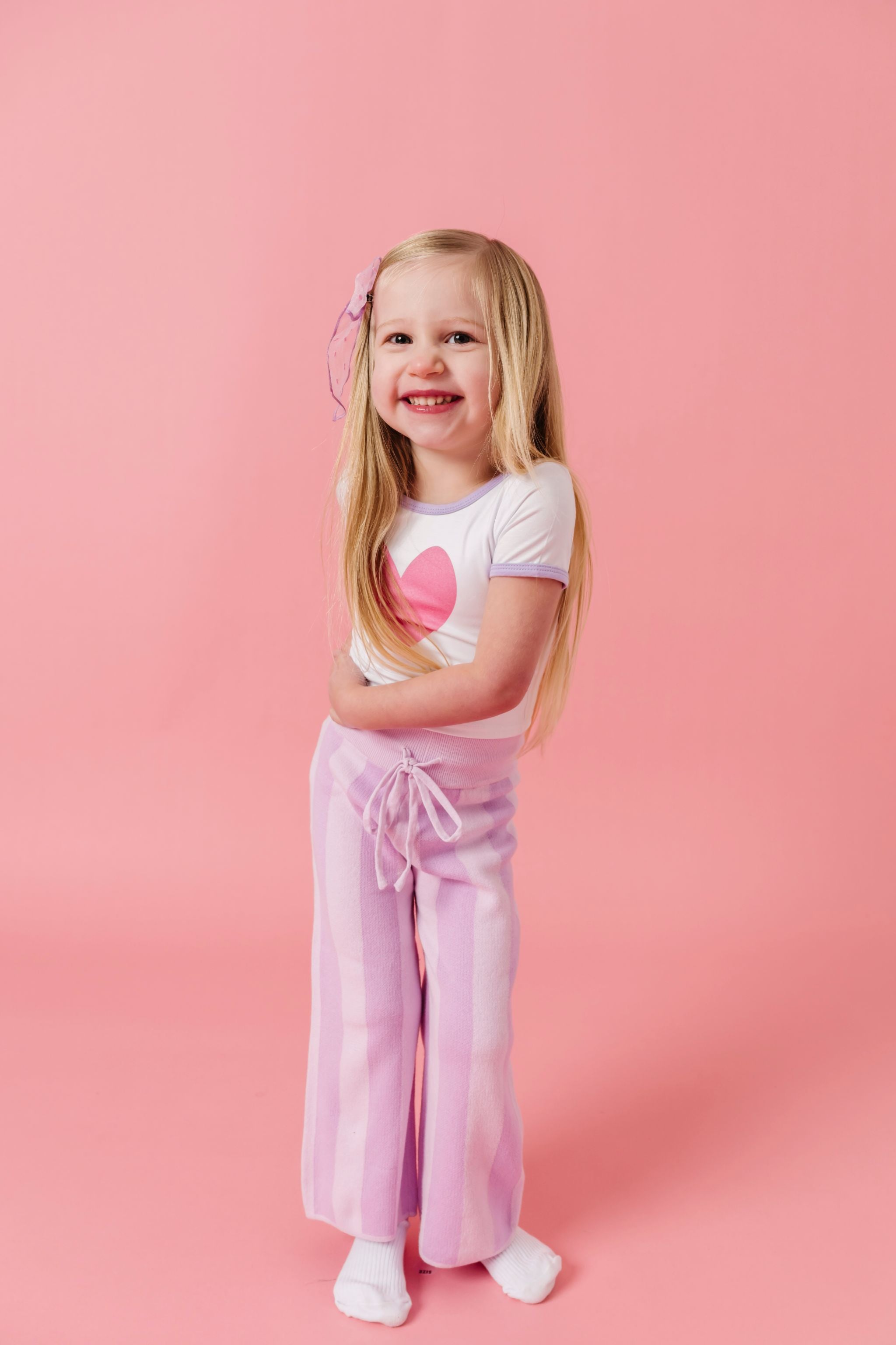 Sweater Pants - Lilac Striped – Little Stocking Company