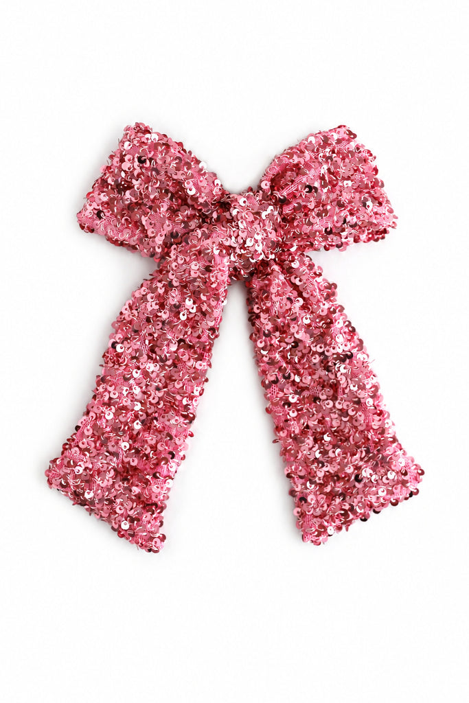 NEW WITH TAGS Magenta Satin and Sequins Bow with Stone and Pink Broach Hat D970B409-194E-438D-8174-  main image 4