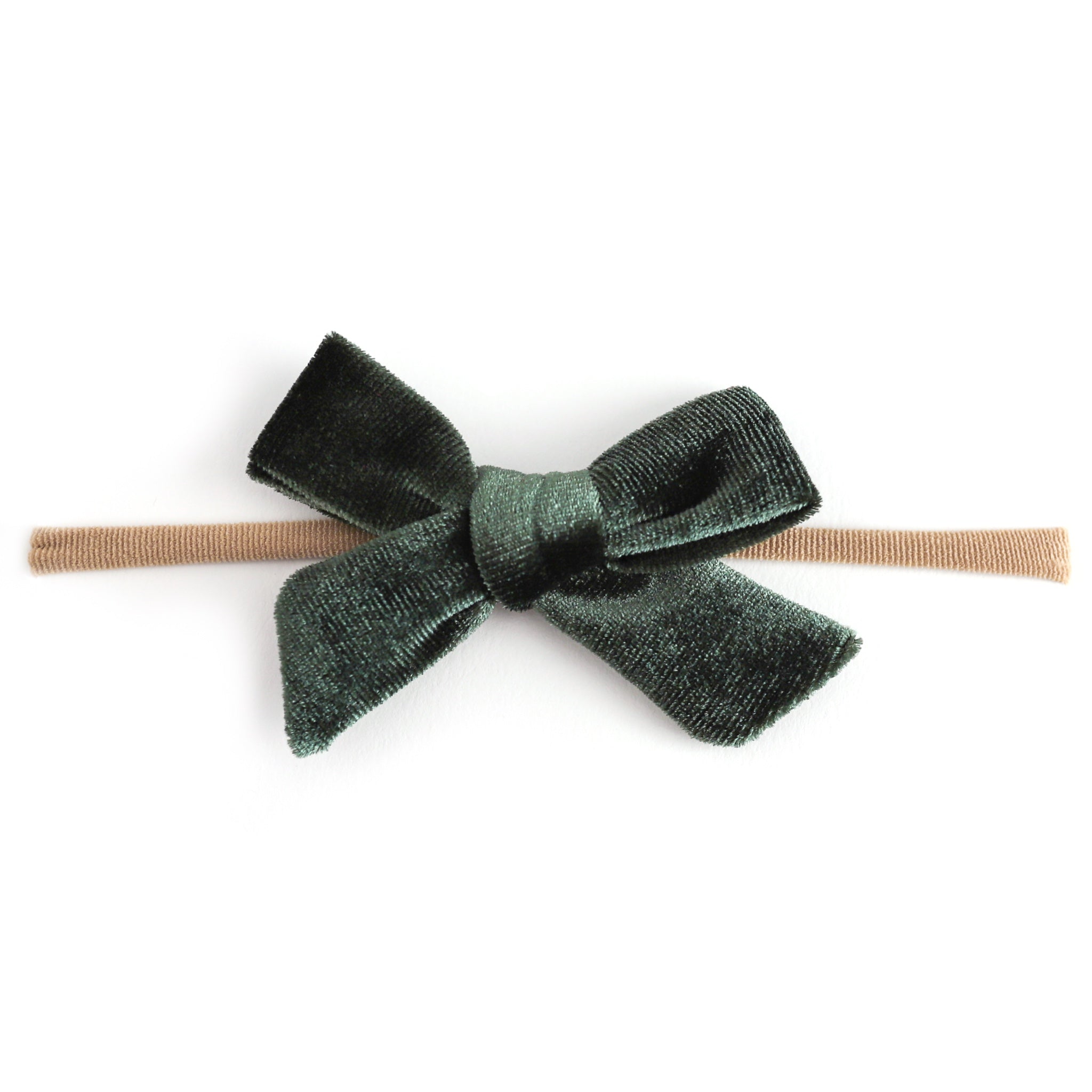 Baby Bow - Forest Green Velvet