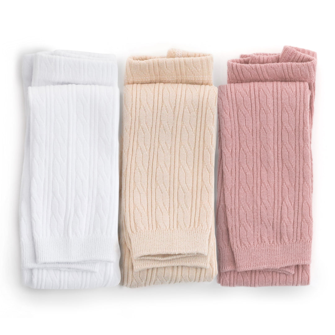 Cable Knit Footless Tights 3-Pack - Girlhood
