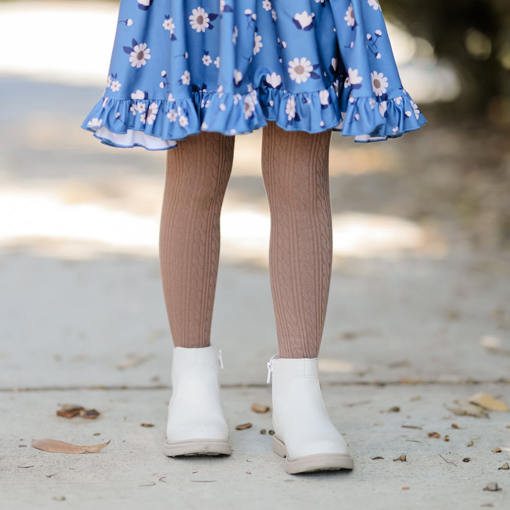 Cable Knit Tights - Polliwogs Children's Boutique