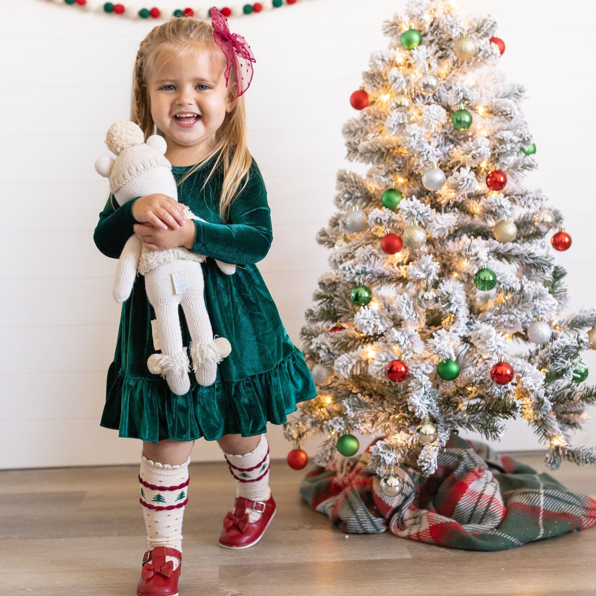 Little girl green christmas dresses best sale