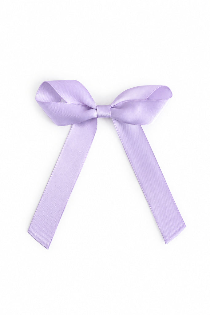 Girls' Satin Ribbon Hair Bow - Taffy Pink – Little Stocking Company