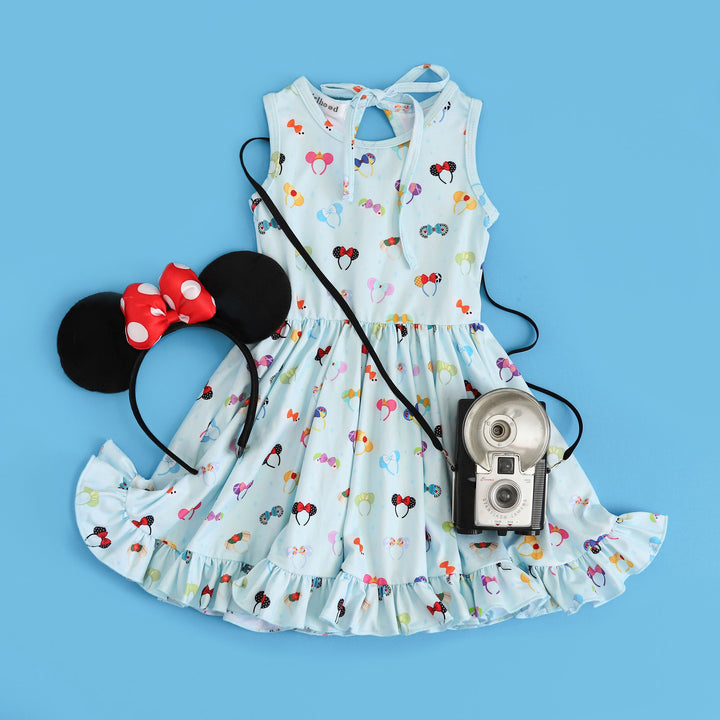 little girls tank style dress with character mouse ears
