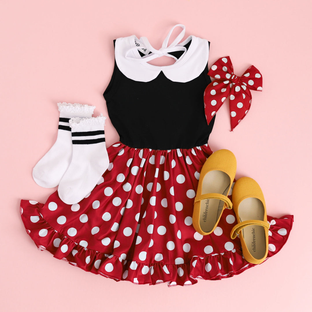 minnie mouse inspired little girls outfit